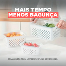 Kit de 20 Potes Herméticos de Vidro + BRINDE: 10 Copos de Vidro Aruba